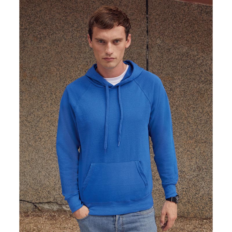 Lightweight hooded sweatshirt - Azure Blue S